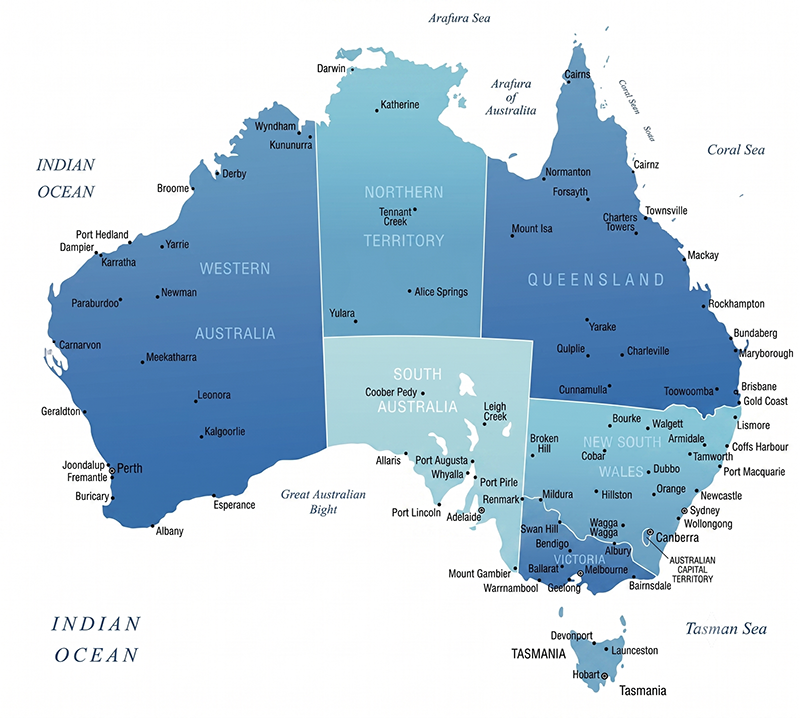 Map of Australia